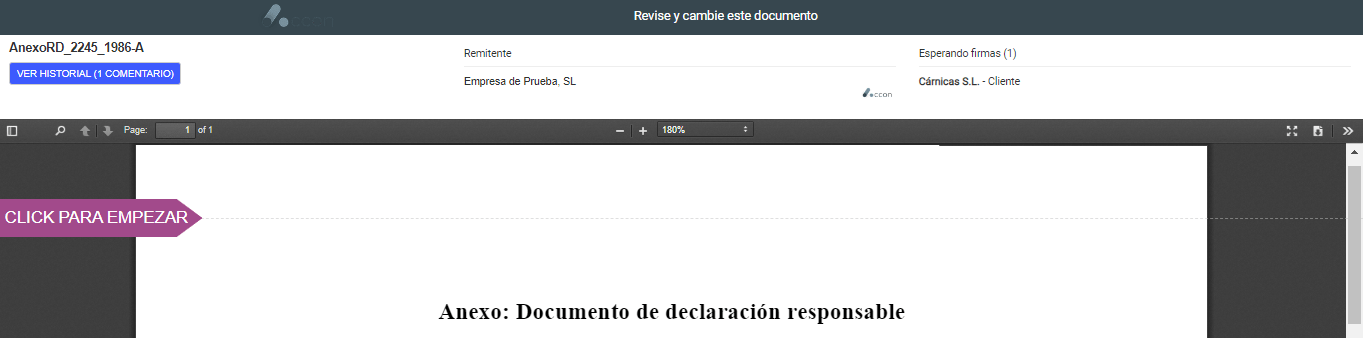 Captura de pantalla de Accon
