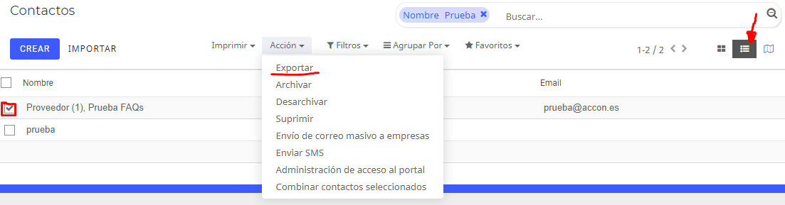 Captura de pantalla de Accon